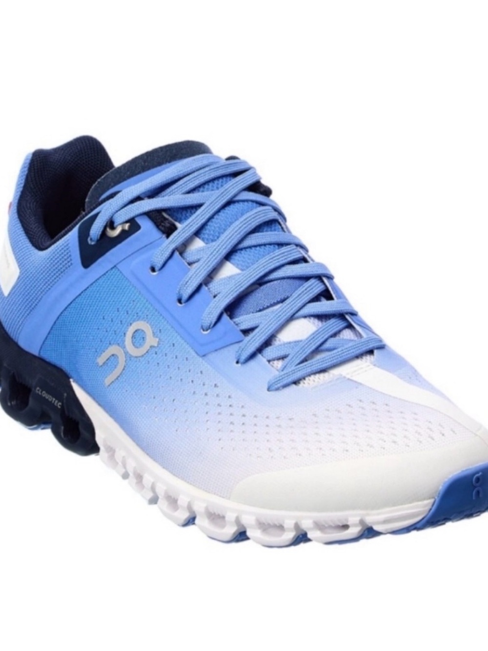On Running Women's Gradient Blue and White Cloudflow Sneaker